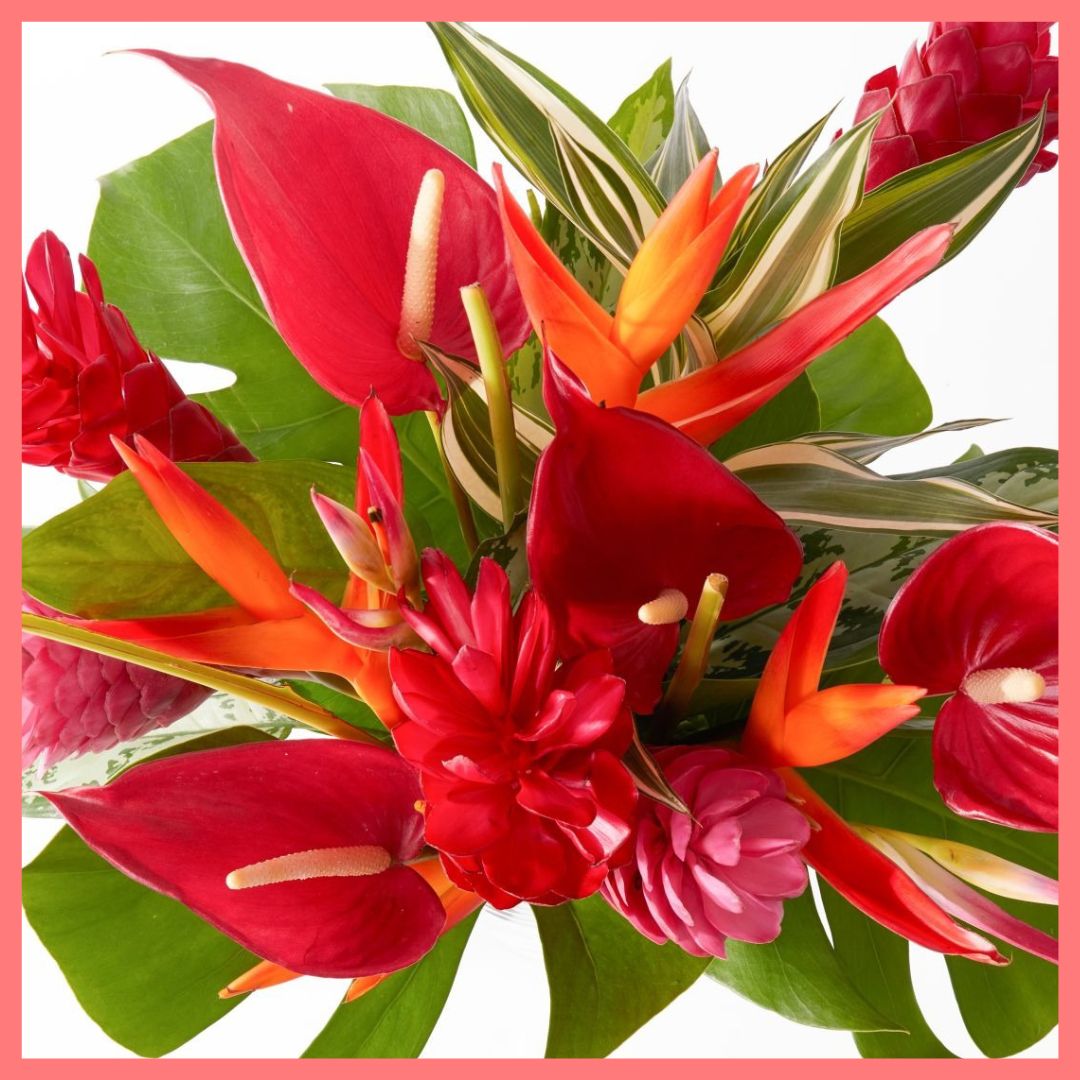 Red Jungle Tropical Bouquet